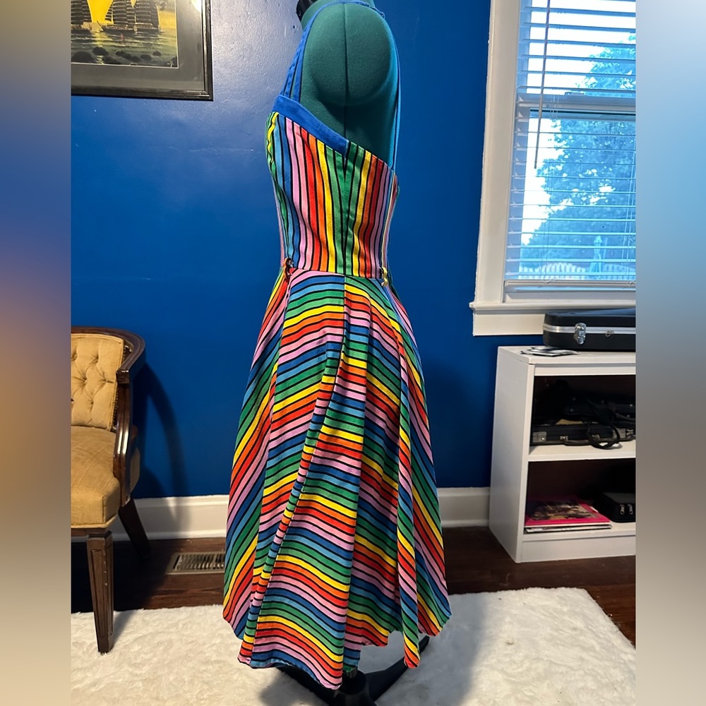 Colorful Striped Women's Dress